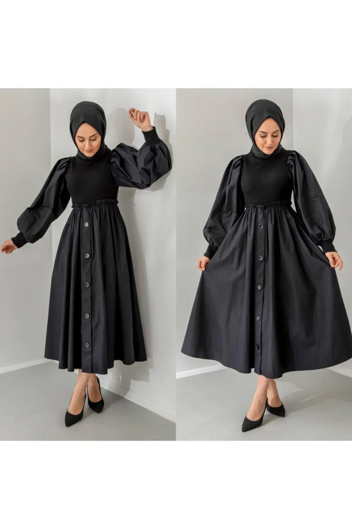 New Fashion Women's Black Buttoned Dress Stylish Hijab Hijab Fit All Occasions Stylish Flashy Free and Fast Shipping
New Fashion Women's Black Buttoned Dress Stylish Hijab Hijab Fit All Occasions Stylish Flashy Free and Fast Shipping