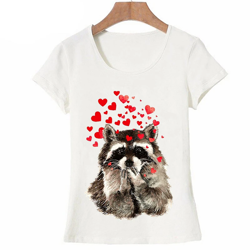 Cute Raccoon Watercolor T Shirt Women Summer Fashion White Tshirt Harajuku Short Sleeve Ulzzang T-Shirt Top Tees Female
Cute Raccoon Watercolor T Shirt Women Summer Fashion White Tshirt Harajuku Short Sleeve Ulzzang T-Shirt Top Tees Female