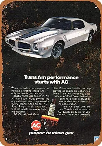 Metal Sign - Vintage Look 1972 AC Spark Plugs Pontiac Trans Am - 8 x 12 Inches Tin Sign
Metal Sign - Vintage Look 1972 AC Spark Plugs Pontiac Trans Am - 8 x 12 Inches Tin Sign