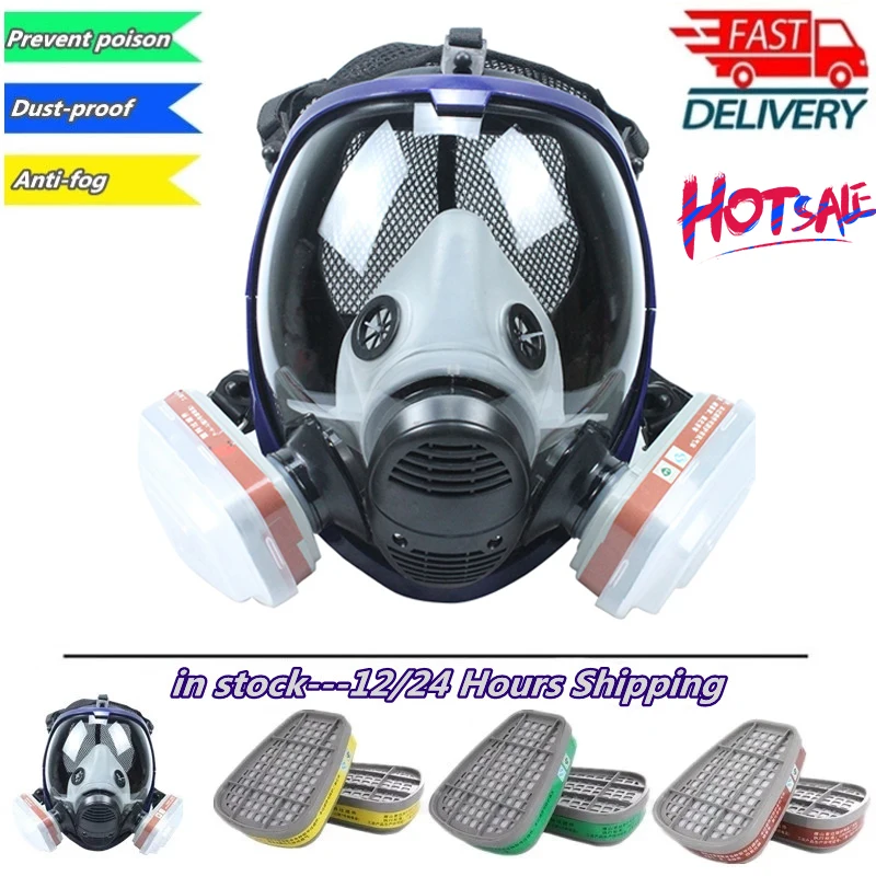 7 in 1 Gas Mask Dustproof Chemical Respirator Mask 6800 Face Filters for Laboratory Welding Spray Silicone Ful Paint Pesticide
7 in 1 Gas Mask Dustproof Chemical Respirator Mask 6800 Face Filters for Laboratory Welding Spray Silicone Ful Paint Pesticide