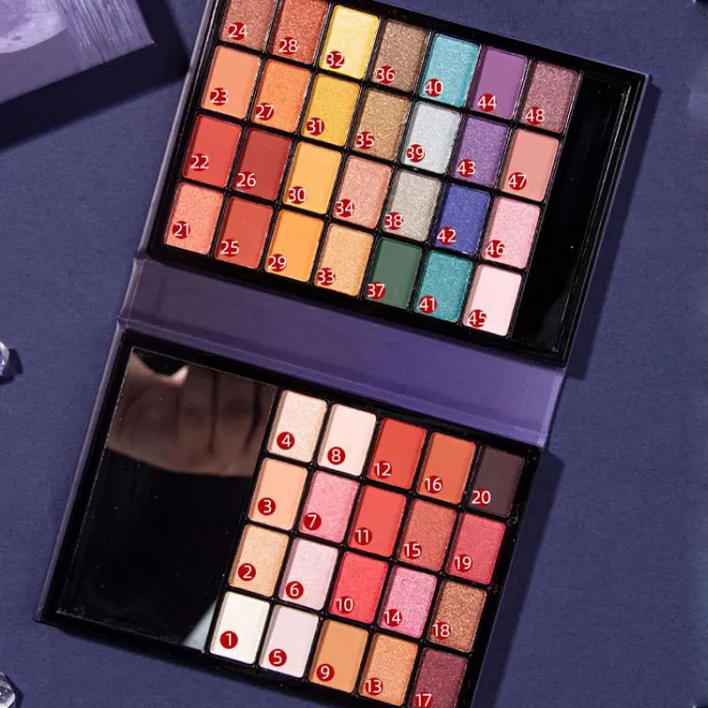 48 Colors Eyeshadow Palette Holographic Shiny Matte Glitter Pigment Eye Shadow Pallete Metallic Diamond Makeup Palette
48 Colors Eyeshadow Palette Holographic Shiny Matte Glitter Pigment Eye Shadow Pallete Metallic Diamond Makeup Palette
