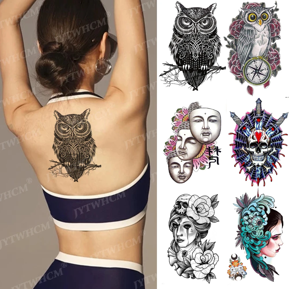 Fake Tattoo Stickers Waterproof Temporary Tatoo Water Transfer Owl Tattoos Arm Back For Women Male Black Forest Flash Body Art
Fake Tattoo Stickers Waterproof Temporary Tatoo Water Transfer Owl Tattoos Arm Back For Women Male Black Forest Flash Body Art