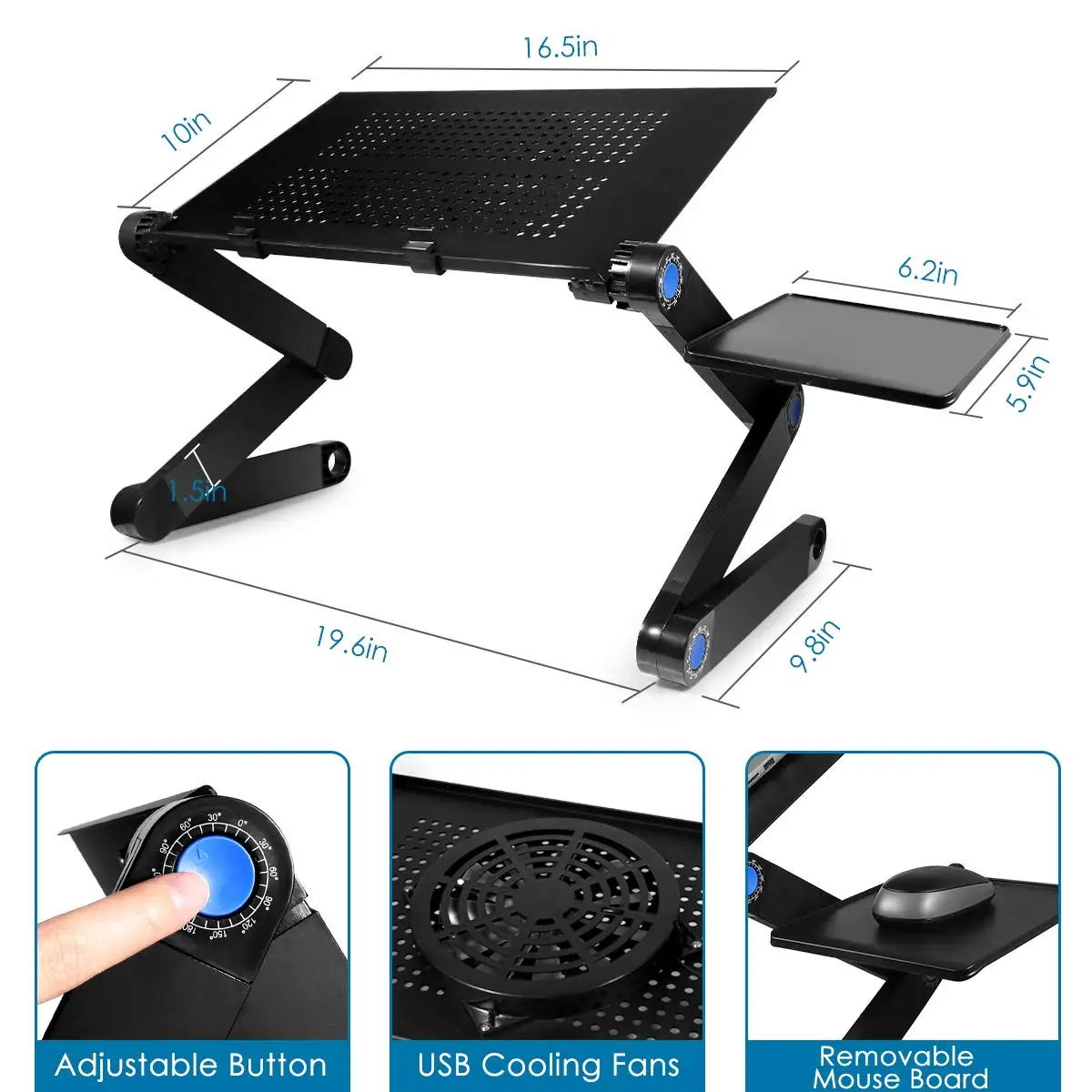 Portable Adjustable Two Fan Laptop Desks Foldable Laptop Notebook Lap PC Folding Desk Table Vented Stand Bed Tray
Portable Adjustable Two Fan Laptop Desks Foldable Laptop Notebook Lap PC Folding Desk Table Vented Stand Bed Tray