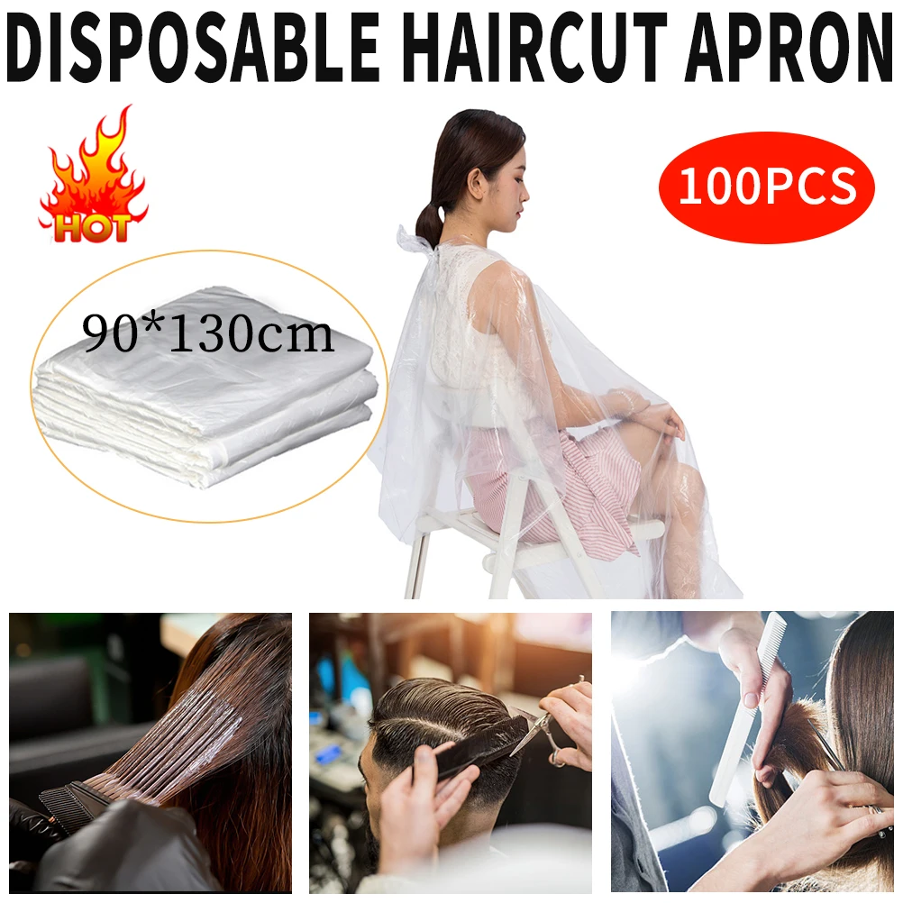100PCS Disposable Salon Barber Hairdressing Shawl Cape Cloth Cloak Waterproof PE Polyethylene 90*130cm / 110*150cm
100PCS Disposable Salon Barber Hairdressing Shawl Cape Cloth Cloak Waterproof PE Polyethylene 90*130cm / 110*150cm