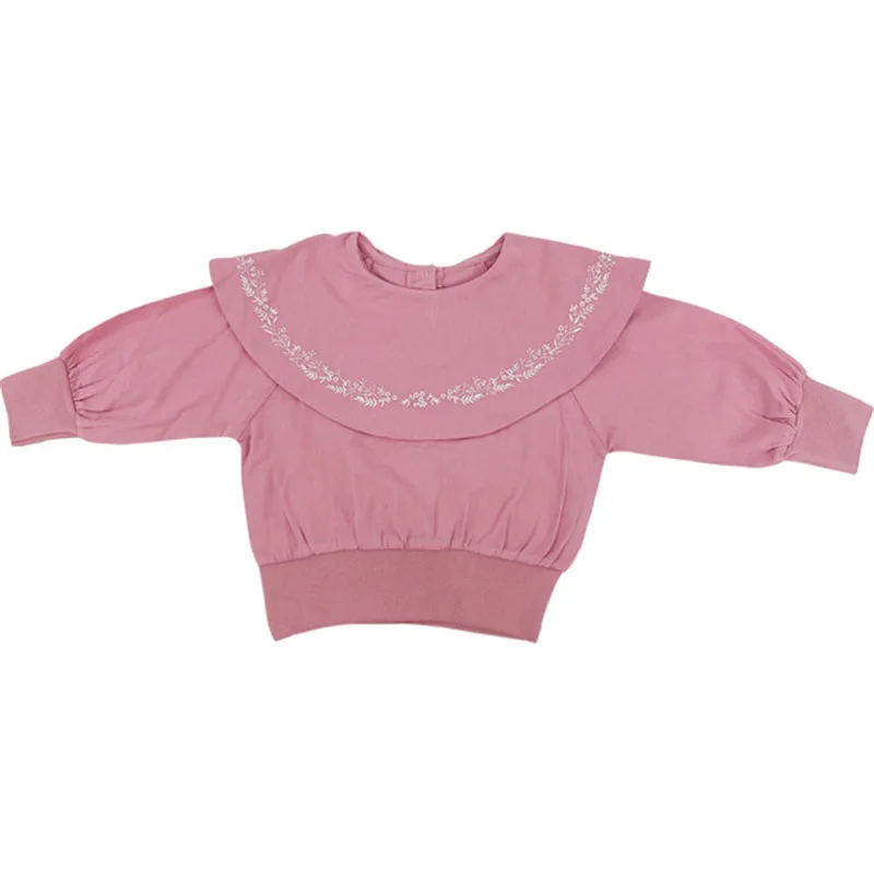 Spring Autumn baby girls big turn-down collar embroidery T-Shirts Korean Style long sleeve casual Tops new clothes
Spring Autumn baby girls big turn-down collar embroidery T-Shirts Korean Style long sleeve casual Tops new clothes