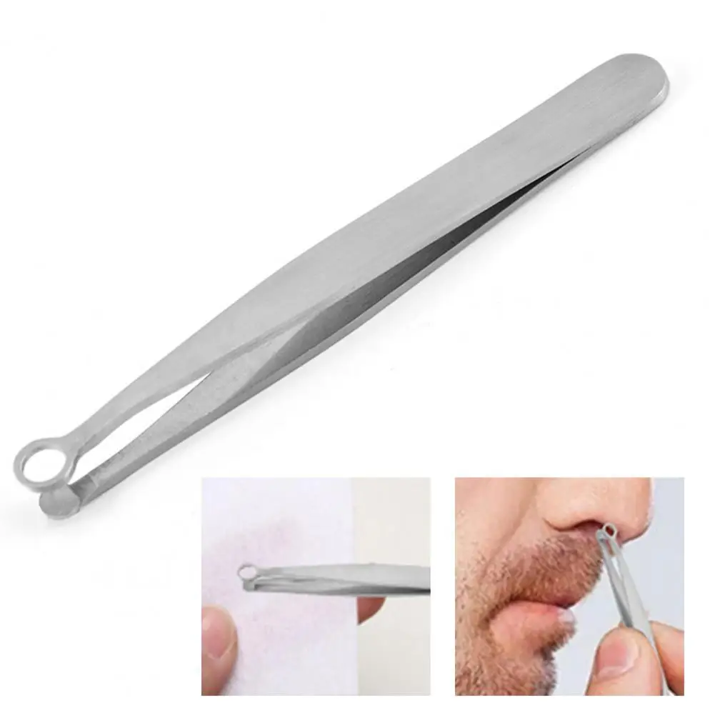Nose Hair Tweezers 360 Degree Round Head Anti-Corrosion Solid Stainless Steel Nose Hair Removal Tip for Face
Nose Hair Tweezers 360 Degree Round Head Anti-Corrosion Solid Stainless Steel Nose Hair Removal Tip for Face