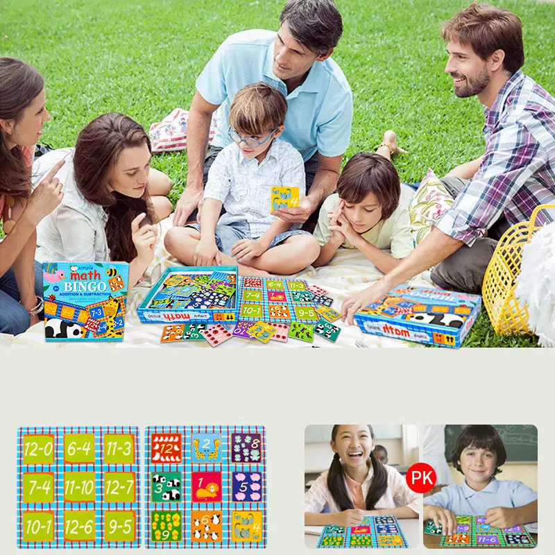 Early Learning Aids Simple Math bingo game learning education toys for children addition subtraction numbers toys memorie games
Early Learning Aids Simple Math bingo game learning education toys for children addition subtraction numbers toys memorie games