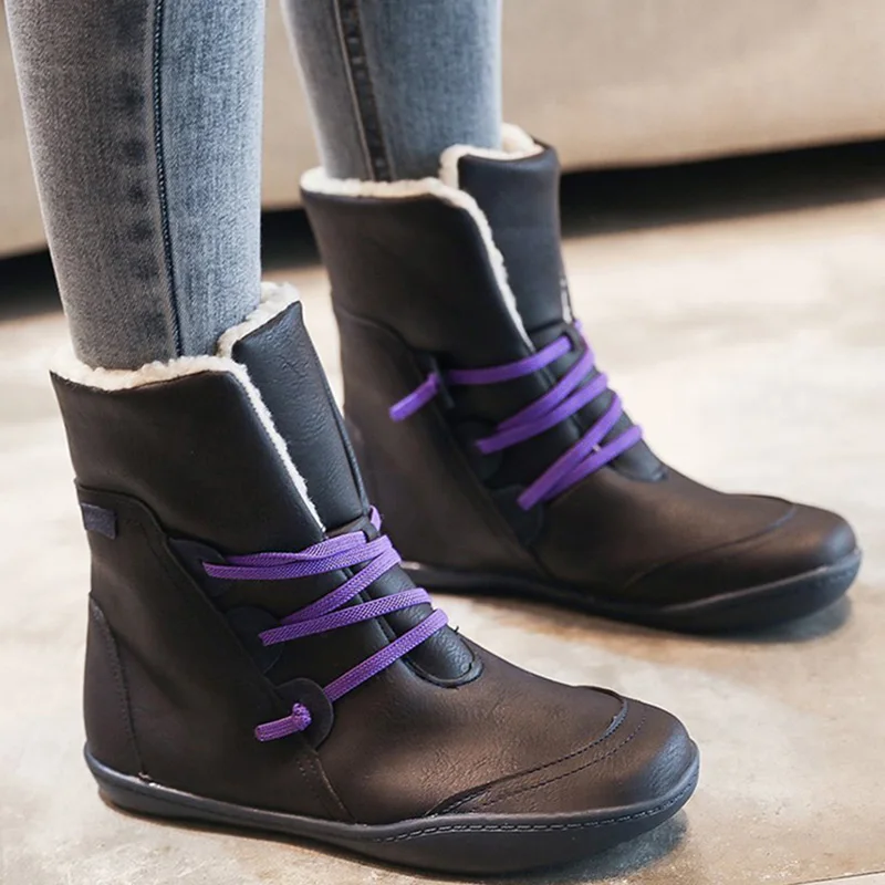 Fashion Women Boots Warm Plush Women Ankle Boots Cross Straps Shoes Woman Comfortable Ladies Flat Shoes Outdoor Female Sneakers
Fashion Women Boots Warm Plush Women Ankle Boots Cross Straps Shoes Woman Comfortable Ladies Flat Shoes Outdoor Female Sneakers