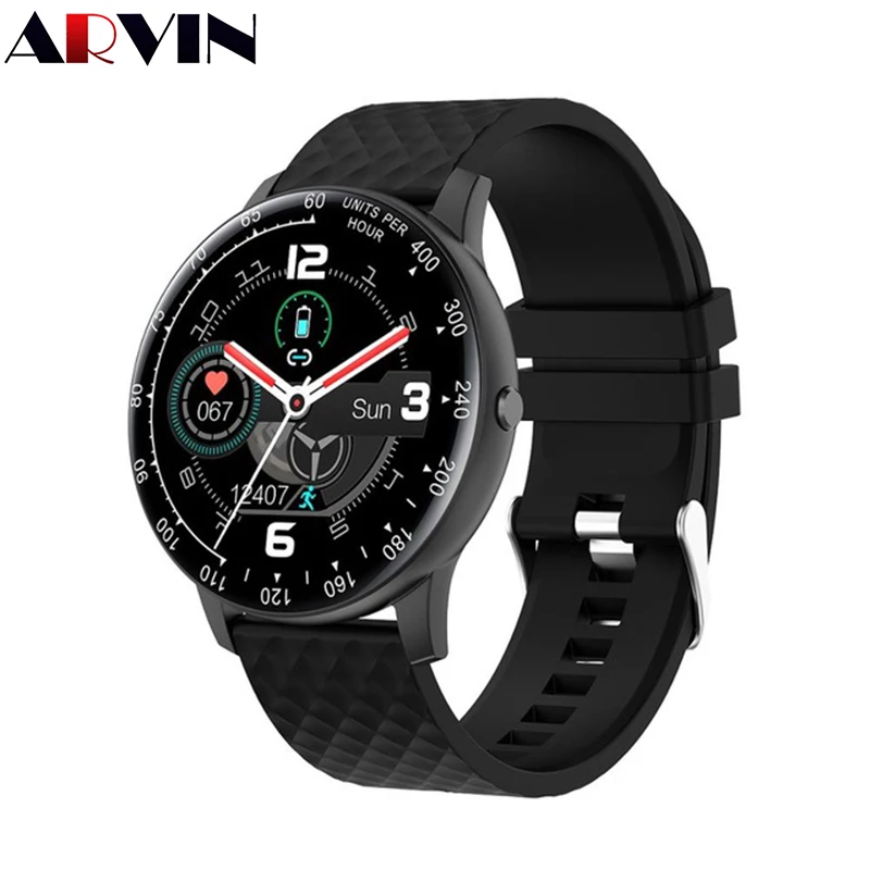 Arvin H30 HD круглый экран IP68 Водонепроницаемые умные часы с пульсометром мужские