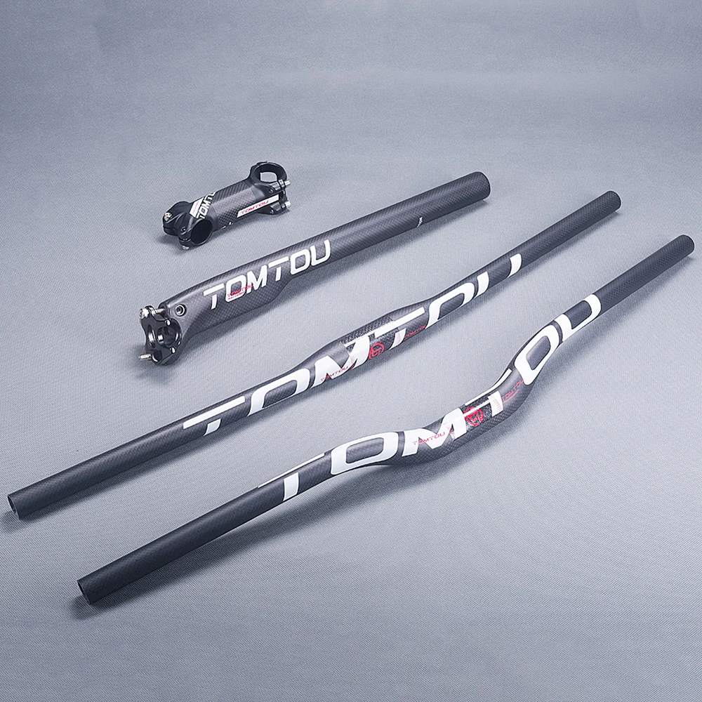 TOMTOU 3K Carbon Bicycle Mountain Flat / Rise Handlebar Seatpost Stem Cycling MTB Bike Bar Sets White Matte - TW7T35
TOMTOU 3K Carbon Bicycle Mountain Flat / Rise Handlebar Seatpost Stem Cycling MTB Bike Bar Sets White Matte - TW7T35