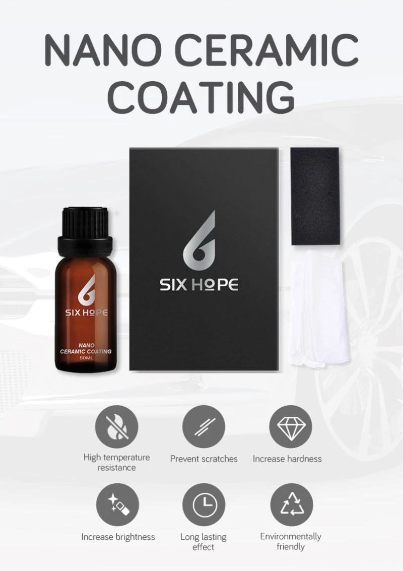 50ML Crystal Ceramic Car Coating Paint Care Nano Hydrophobic Coating Waterproof High Gloss Shine Liquid Polish Wax
50ML Crystal Ceramic Car Coating Paint Care Nano Hydrophobic Coating Waterproof High Gloss Shine Liquid Polish Wax
