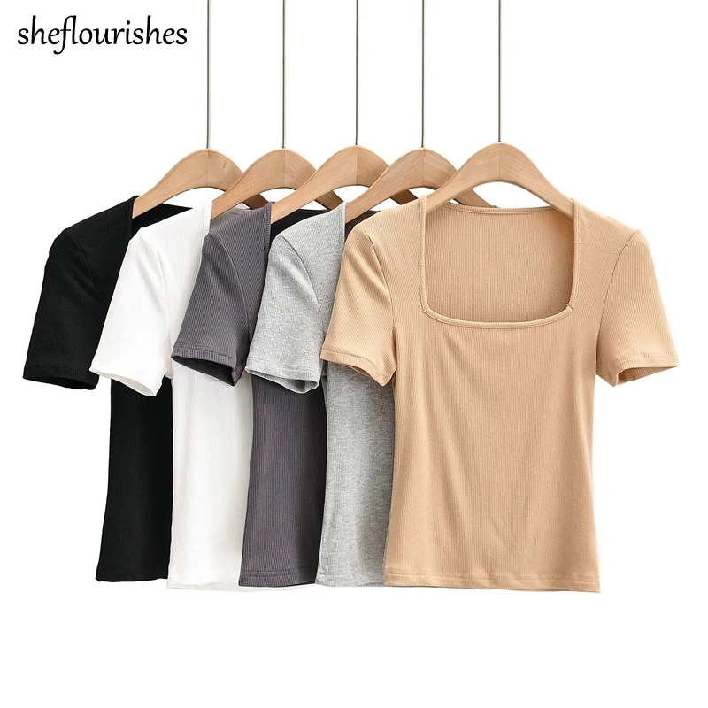Повседневная футболка для женщин в винтажном стиле с квадратным вырезом топ летние рубашки с коротким рукавом базовый однотонный короткий ...
Повседневная футболка для женщин в винтажном стиле с квадратным вырезом топ летние рубашки с коротким рукавом базовый однотонный короткий ...