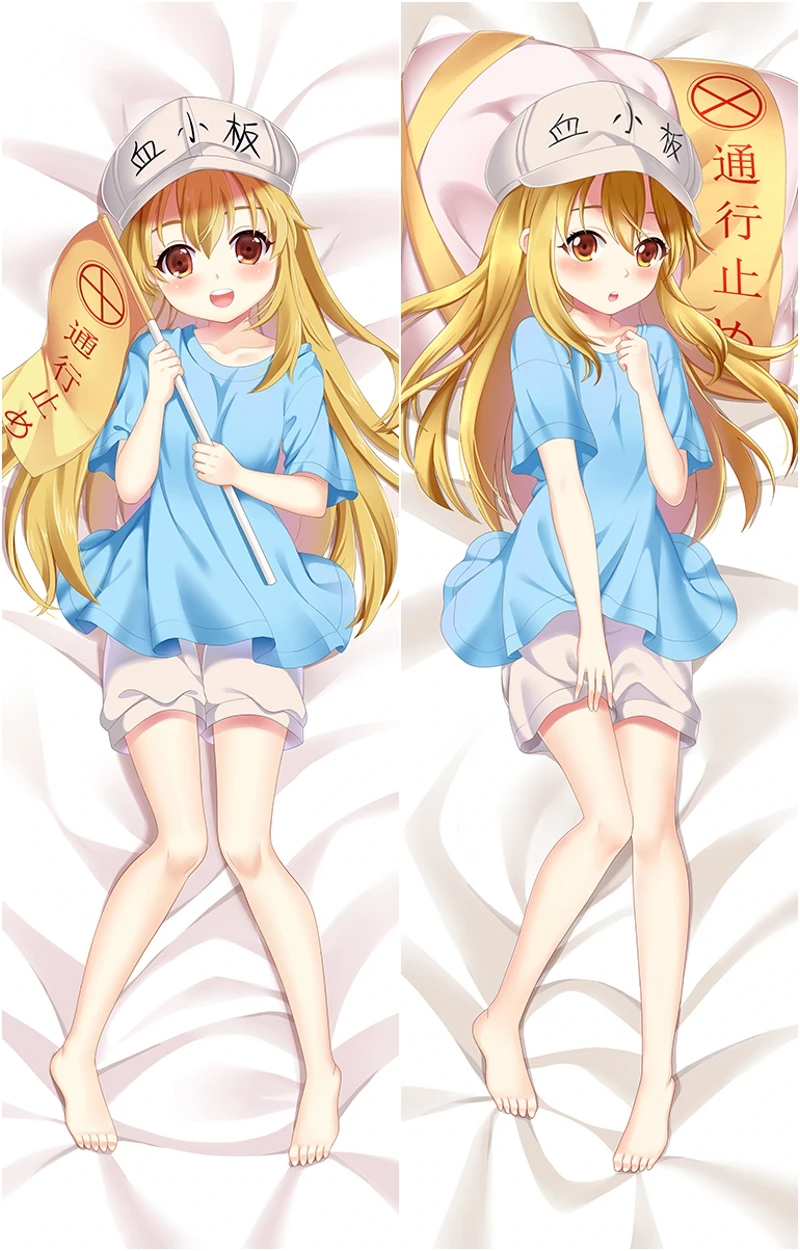 Anime Cells at Work! Platelet Kesshōban Pillow Case Cosplay Dakimakura Hugging Body Prop
