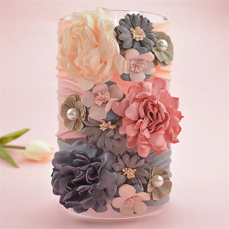 Pearl Baby Headbands Flower For Girls Handmade Nylon soft Elastic Baby wide Flower Heaband Headdress Newborn Hair Accessories
Pearl Baby Headbands Flower For Girls Handmade Nylon soft Elastic Baby wide Flower Heaband Headdress Newborn Hair Accessories