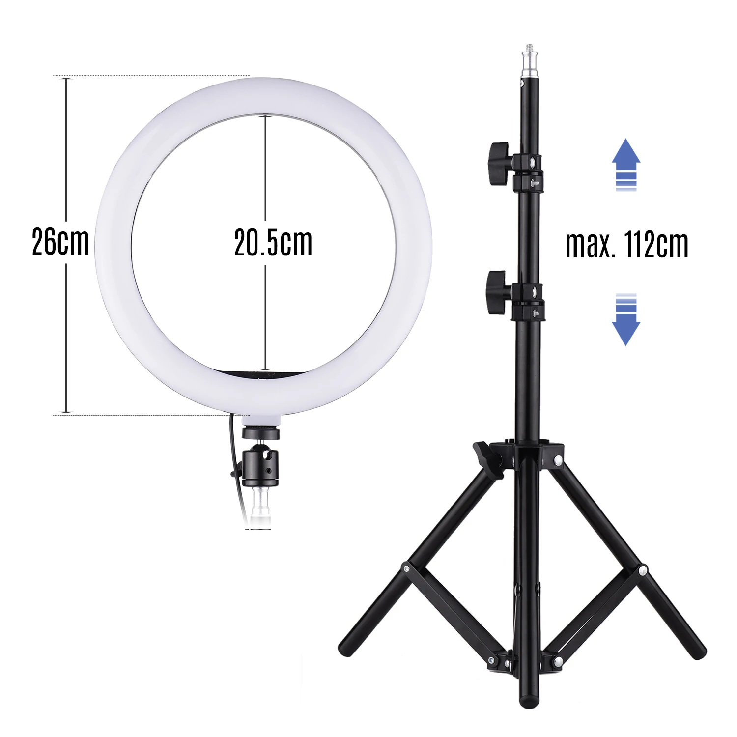 10" 3200-5600K LED Video Ring Light Photography Lamp 3 Light Modes Dimmable USB Powered with Light Stand Remote Control
10" 3200-5600K LED Video Ring Light Photography Lamp 3 Light Modes Dimmable USB Powered with Light Stand Remote Control