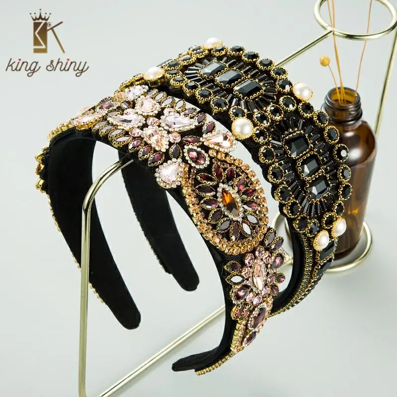 Vintage Baroque Multi Color Crystal Headband for Woman Elegant Sparkly Rhinestone Simulated Pearl Hairband Girls Party Headwear
Vintage Baroque Multi Color Crystal Headband for Woman Elegant Sparkly Rhinestone Simulated Pearl Hairband Girls Party Headwear