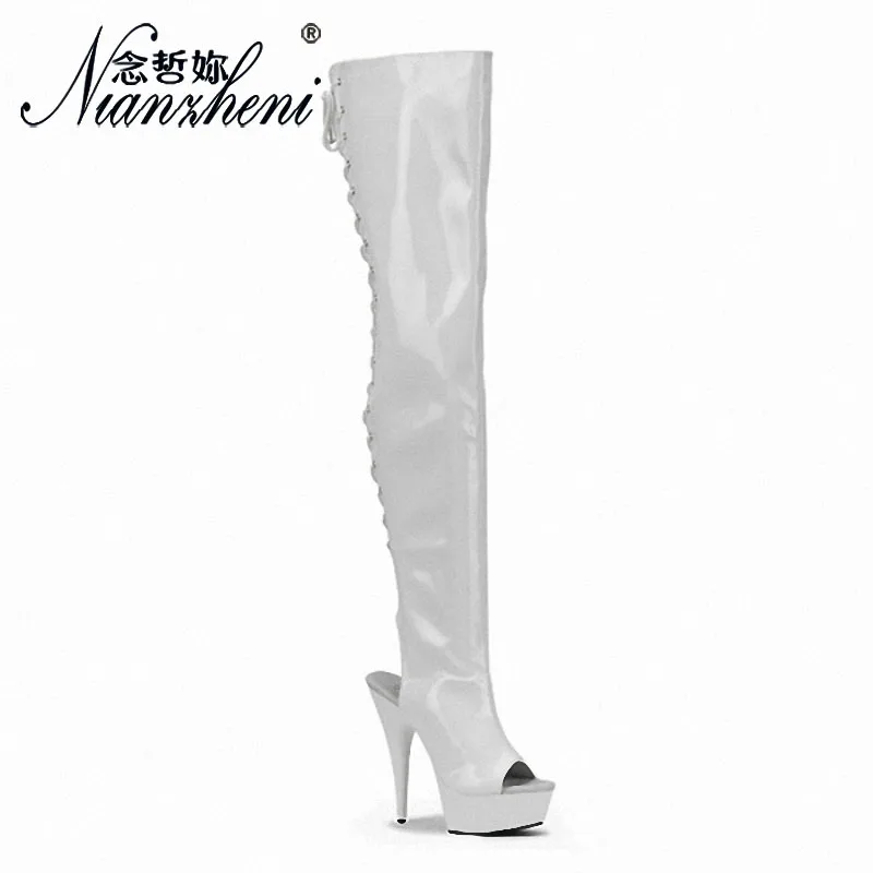 6Inch high heel boots fashion Big Size 12 Long Boots 15cm thin heels platform peep toe baking paint Lace Up stage show party
6Inch high heel boots fashion Big Size 12 Long Boots 15cm thin heels platform peep toe baking paint Lace Up stage show party