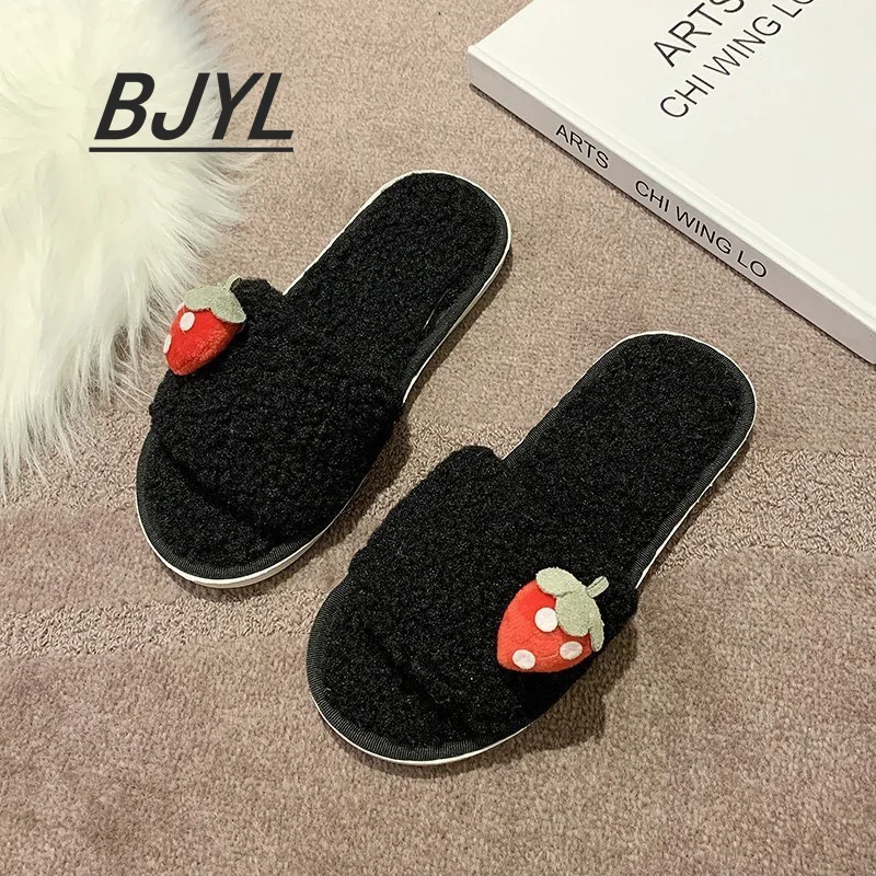 Autumn and Winter Plush Slippers Women Fashion Outer Wear Strawberry Opening Cotton Mop Flat Bottom Non-slip Household Mop
Autumn and Winter Plush Slippers Women Fashion Outer Wear Strawberry Opening Cotton Mop Flat Bottom Non-slip Household Mop
