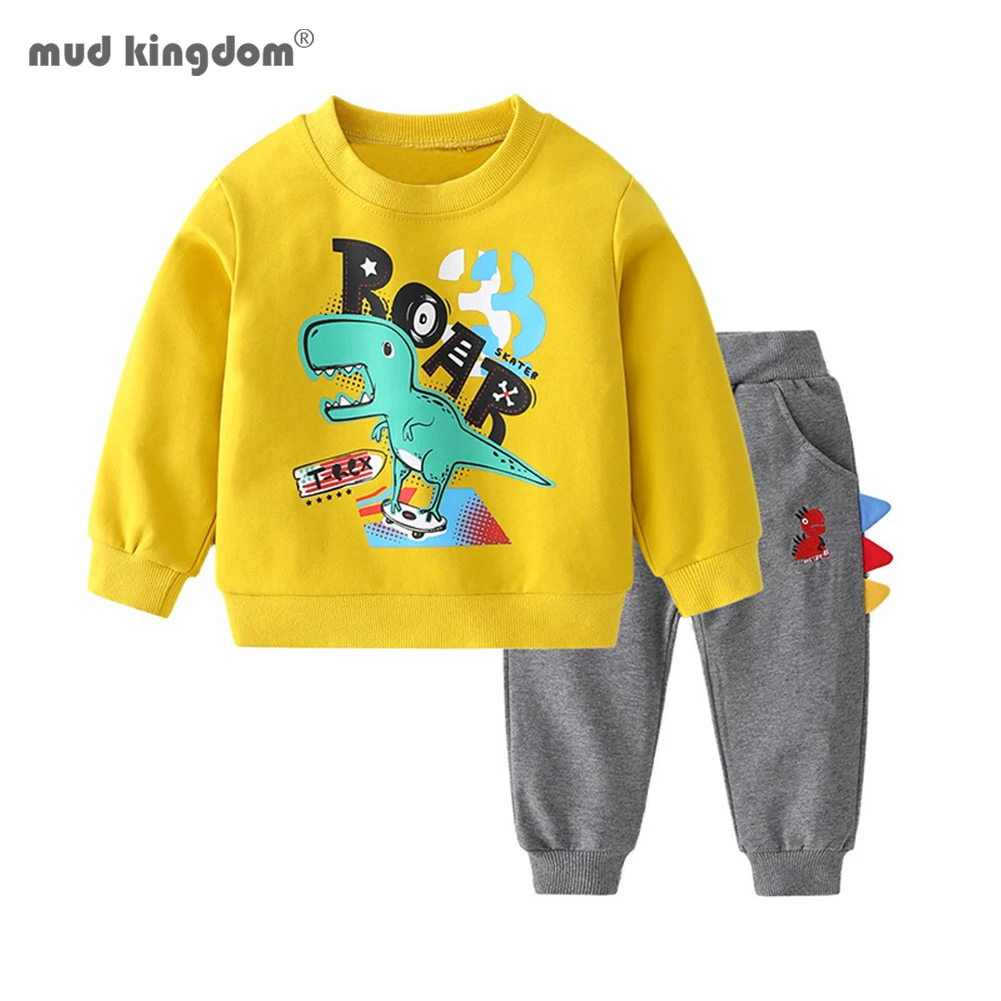 Mudkingdom Cute Little Boys Set Cartoon Print Dinosaur Sweatshirt and Pants Outfits for Boy Clothes Cotton Fashion Kids Suits
Mudkingdom Cute Little Boys Set Cartoon Print Dinosaur Sweatshirt and Pants Outfits for Boy Clothes Cotton Fashion Kids Suits