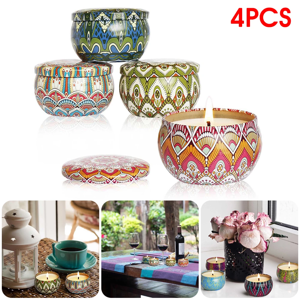 Vintage Flower Candle Tin Jars DIY Candle Making Holder Case for Dry Storage Spices Camping Party Favor and Sweets Gifts Box
Vintage Flower Candle Tin Jars DIY Candle Making Holder Case for Dry Storage Spices Camping Party Favor and Sweets Gifts Box