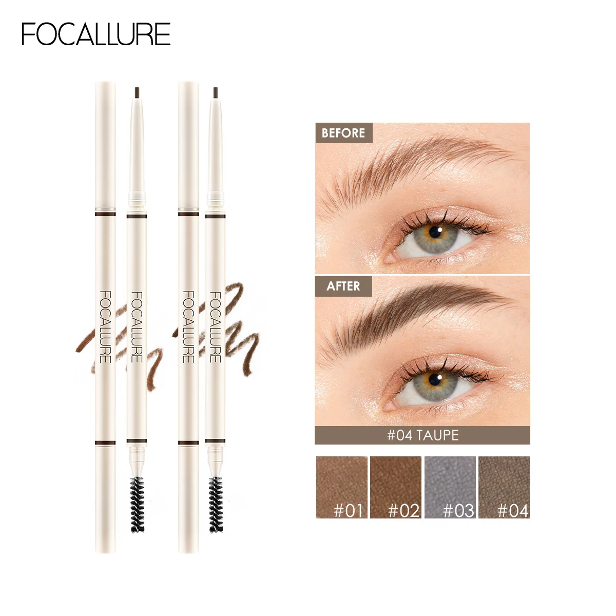 Focallure 4 Colors Ultra Fine Triangle Eyebrow Pencil Precise Brow Definer Long Lasting Waterproof Blonde Brown Eye Brow Makeup
Focallure 4 Colors Ultra Fine Triangle Eyebrow Pencil Precise Brow Definer Long Lasting Waterproof Blonde Brown Eye Brow Makeup
