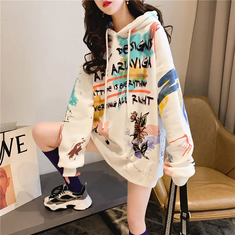 Graffiti Print Plush Thickened Sweater Women's Hoodie Ins Super Fire Lazy CEC Coat Autumn Winter Korean Thin Style Fashion Oodji
Graffiti Print Plush Thickened Sweater Women's Hoodie Ins Super Fire Lazy CEC Coat Autumn Winter Korean Thin Style Fashion Oodji
