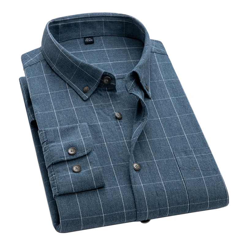 Aoliwen Casual Check Long Sleeve 100% Cotton Shirts Men Autumn Comfortable Oxford Brand Pocket Anti wrinkle Plaid Shirts For Men
Aoliwen Casual Check Long Sleeve 100% Cotton Shirts Men Autumn Comfortable Oxford Brand Pocket Anti wrinkle Plaid Shirts For Men