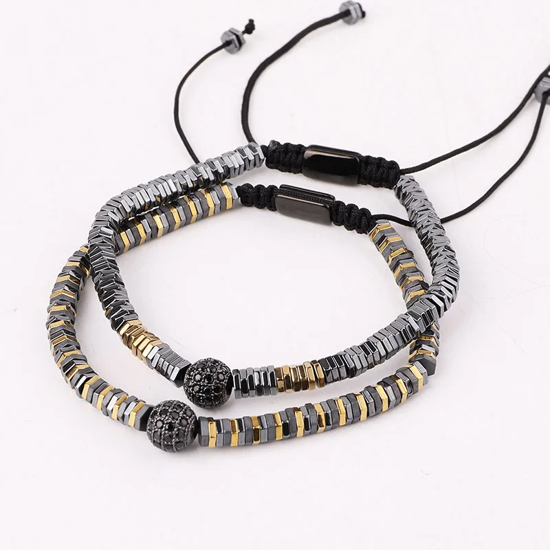 New Design Men Jewelry Small Hematite Beaded CZ Ball Handmade Macrame Friendship Bracelet Gift
New Design Men Jewelry Small Hematite Beaded CZ Ball Handmade Macrame Friendship Bracelet Gift