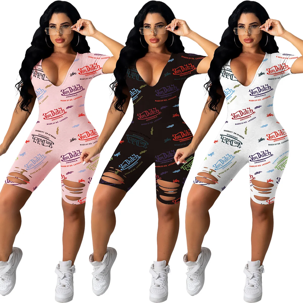 Women Playsuit Letter Print V-neck Sheath Elastic Playsuits Female Casual Fashion Rompers One Piece Overalls Outfits 2021
Women Playsuit Letter Print V-neck Sheath Elastic Playsuits Female Casual Fashion Rompers One Piece Overalls Outfits 2021