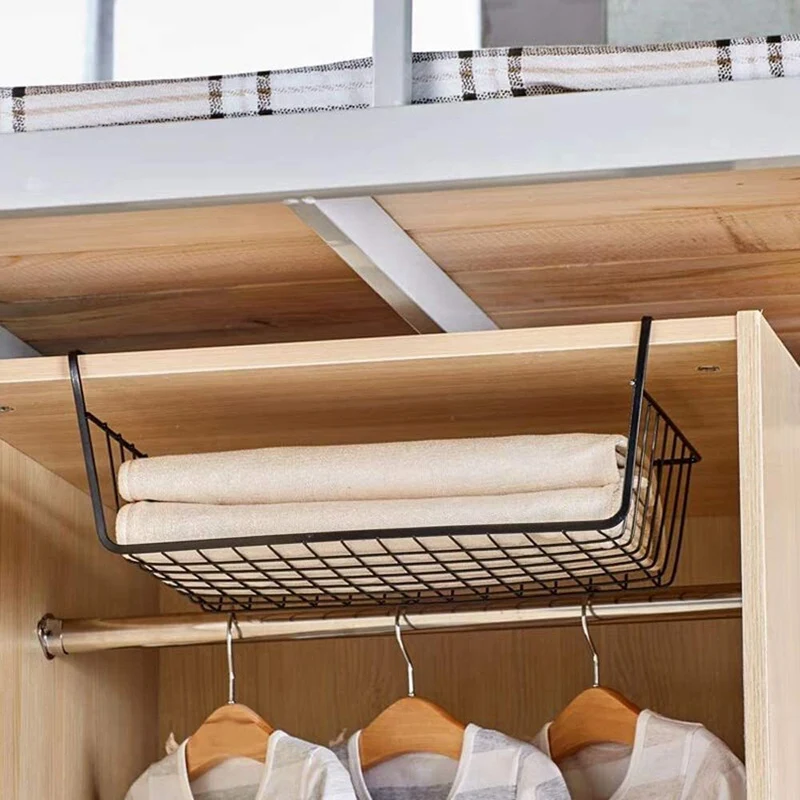 Under Shelf Basket, 4 Pack White Black Iron Rack, for Storage Space on Kitchen Pantry Desk Bookshelf Cupboard
Under Shelf Basket, 4 Pack White Black Iron Rack, for Storage Space on Kitchen Pantry Desk Bookshelf Cupboard