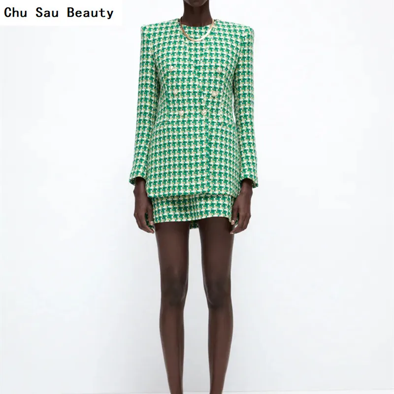 2021 New ZA Women's TexTured Double-Breasted Casual Suit Jacket Autumn Fashion V-Neck Long-Sleeved Chic Button Slim Tops 
2021 New ZA Women's TexTured Double-Breasted Casual Suit Jacket Autumn Fashion V-Neck Long-Sleeved Chic Button Slim Tops