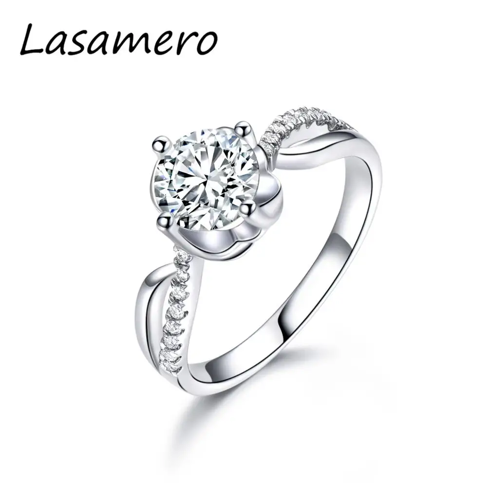 LASAMERO Split Shank Engagement Ring 1.00CT Round Cut 6.5MM Moissanites Wedding Set Ring 14K 585 Gold Half Eternity Gifts Ring
LASAMERO Split Shank Engagement Ring 1.00CT Round Cut 6.5MM Moissanites Wedding Set Ring 14K 585 Gold Half Eternity Gifts Ring