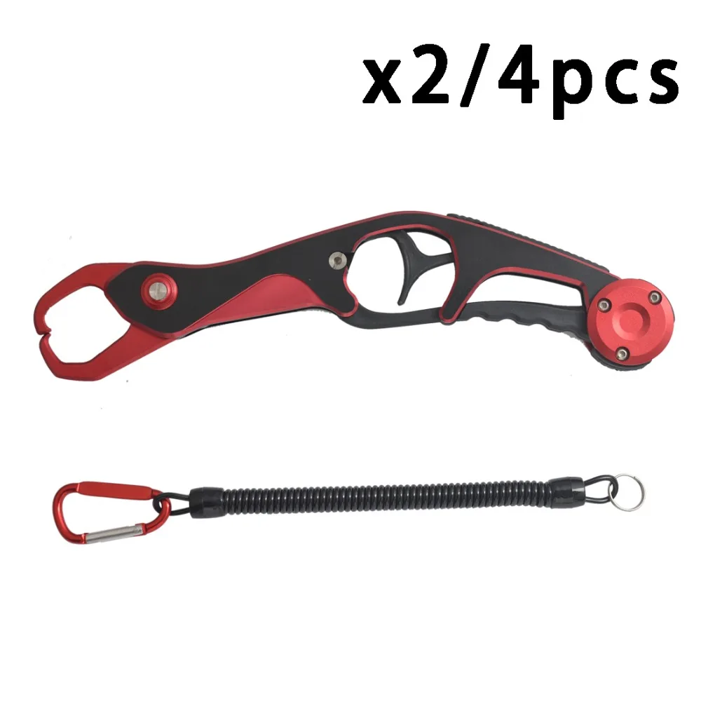 

TOOLS DX Fish Gripper Aluminium Fishing Tackle Tool 9.84 inches 145G with 6 colors available one pack with 2 or 4pcs for choose