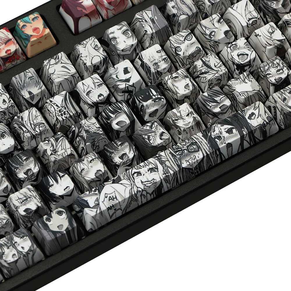PBT 110key Ahegao Keycap Dye Sublimation OEM Profile Japanese Anime Keycap For Cherry Gateron Kailh switch Mechanical Keyboard
PBT 110key Ahegao Keycap Dye Sublimation OEM Profile Japanese Anime Keycap For Cherry Gateron Kailh switch Mechanical Keyboard