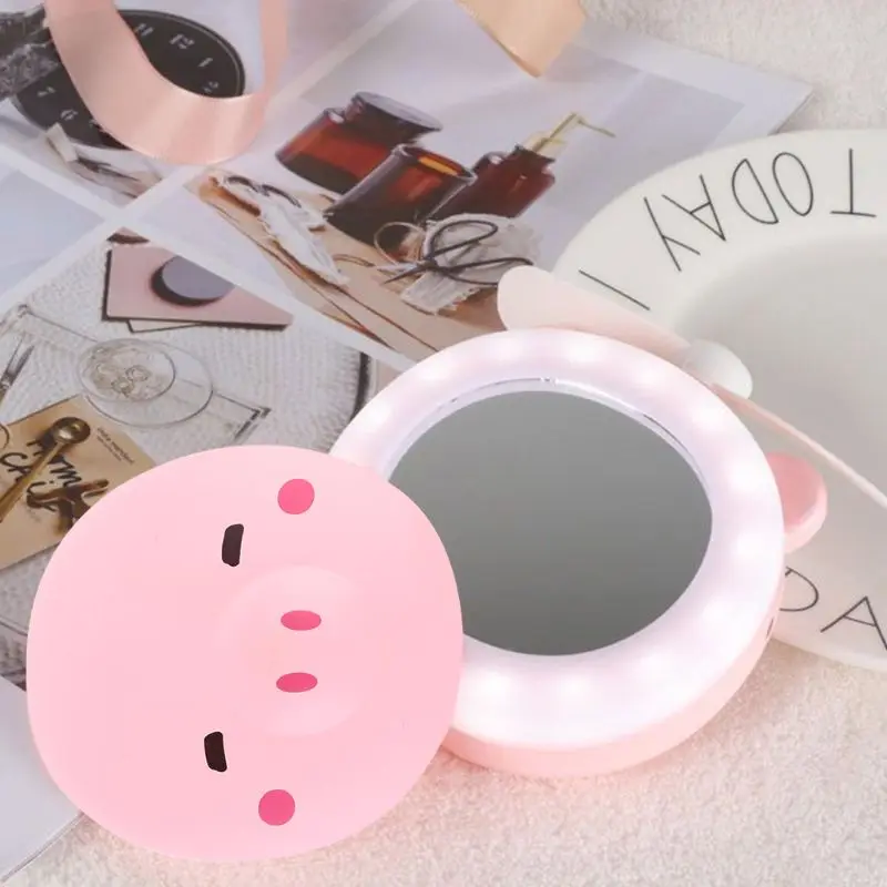 MOLF Pink Mini Cute Pig Head Shape Fill Light LED Mirror Fan USB Portable Charging Pocket Fan Makeup Mirror
MOLF Pink Mini Cute Pig Head Shape Fill Light LED Mirror Fan USB Portable Charging Pocket Fan Makeup Mirror