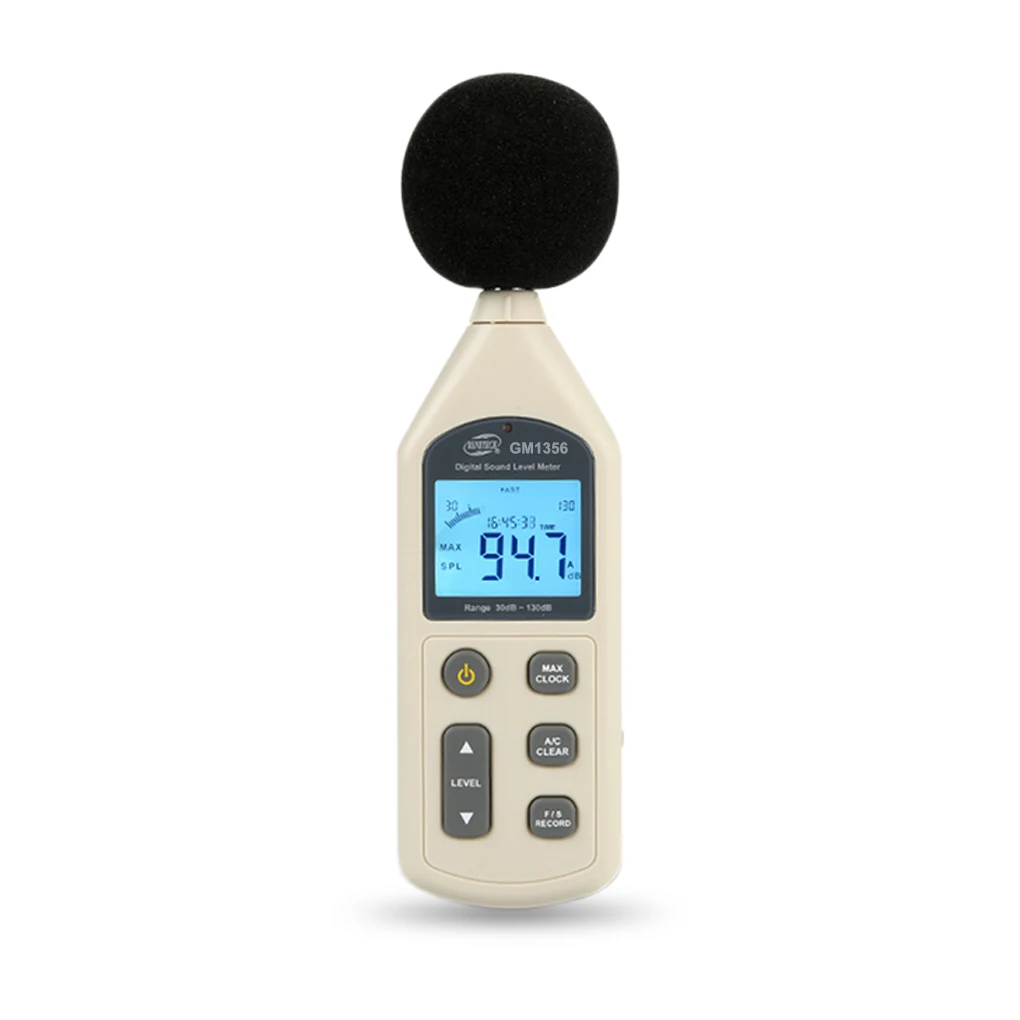 GM1356 Noise Measuring Instrument 30~130dB Digital Sound Level Meter Tester Audio Alarm Detector Decible Monitor Testing Device
GM1356 Noise Measuring Instrument 30~130dB Digital Sound Level Meter Tester Audio Alarm Detector Decible Monitor Testing Device