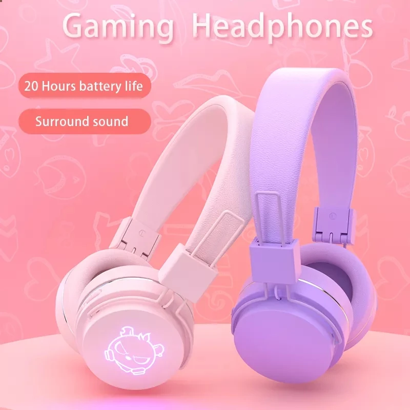 Bluetooth Headphone Over Ear Kids Wireless Earphones Cute Glow Learning Gamer Children Girls Headset Fone With Mic Auriculares
Bluetooth Headphone Over Ear Kids Wireless Earphones Cute Glow Learning Gamer Children Girls Headset Fone With Mic Auriculares