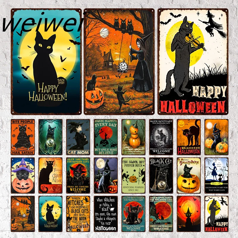 Cat Metal Tin Sign Black Halloween Decoration Pumpkin Cat Metal Restaurant Bar Cafe Wall Decoration Home Halloween Decoration
Cat Metal Tin Sign Black Halloween Decoration Pumpkin Cat Metal Restaurant Bar Cafe Wall Decoration Home Halloween Decoration