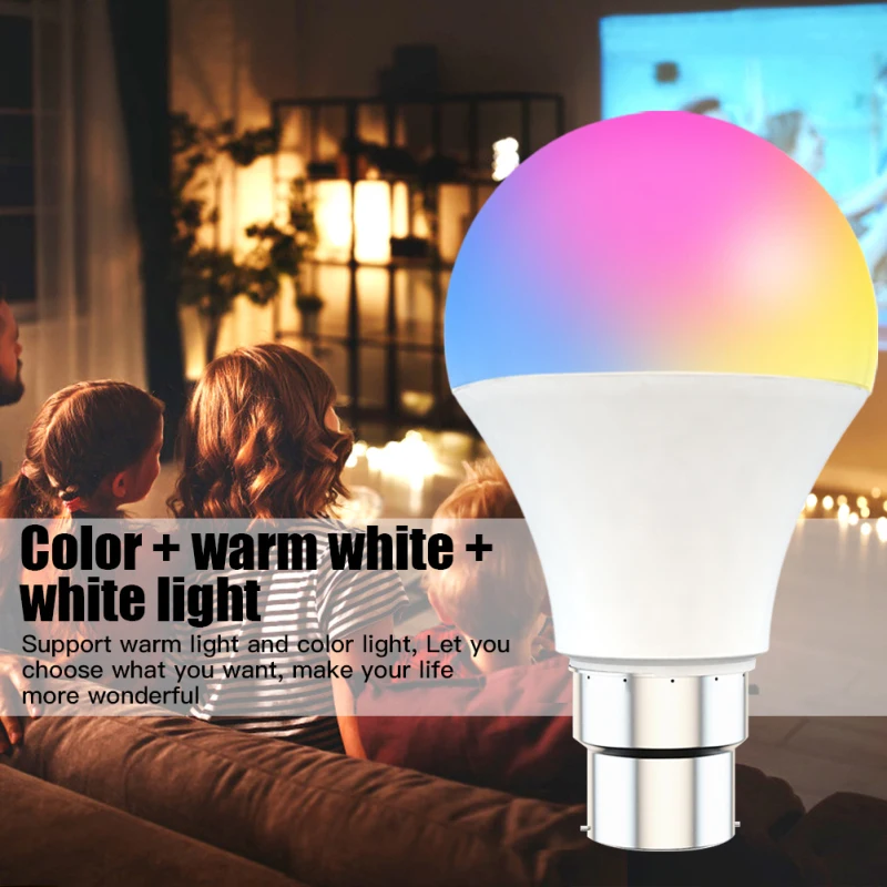 Tuya Wifi Smart Bulb E27/B22 Remote Control Smart Light Bulb Adjustable Cold/Warm RGB Light Work With Alexa Google Assistant 
Tuya Wifi Smart Bulb E27/B22 Remote Control Smart Light Bulb Adjustable Cold/Warm RGB Light Work With Alexa Google Assistant