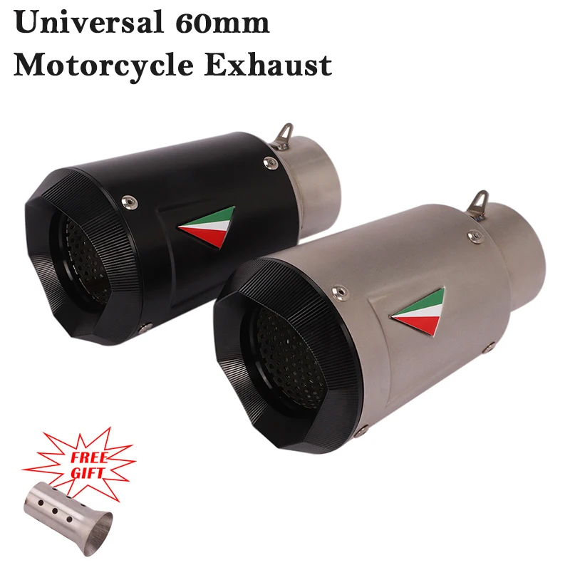 Universal 60mm Motorcycle GP Racing Tail Exhaust Pipe Escape Silencer For R1 Z900 GSXR1000 S1000RR Modify Muffler DB Killer CNC
Universal 60mm Motorcycle GP Racing Tail Exhaust Pipe Escape Silencer For R1 Z900 GSXR1000 S1000RR Modify Muffler DB Killer CNC