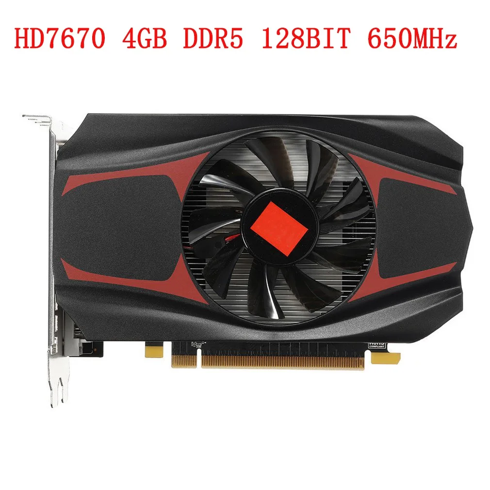 HD7670 1GB Graphics Card 128bit Independent Graphic Card DDR5 650Mhz Gaming Video Card Desktop Office Computer PC Accessories
HD7670 1GB Graphics Card 128bit Independent Graphic Card DDR5 650Mhz Gaming Video Card Desktop Office Computer PC Accessories
