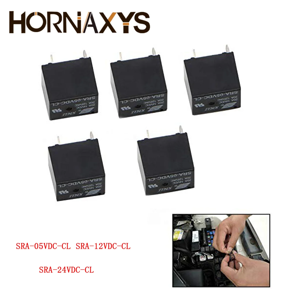 Фото 50 шт. Φ реле мощности 5 в 12 В 24 20A 5PIN DC Mini Power Relay | Строительство и ремонт