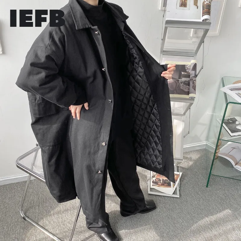 Мужская хлопковая куртка IEFB 9Y5082, черная утепленная куртка средней длины свободного покроя, Одежда большого размера для зимы, 2020
Мужская хлопковая куртка IEFB 9Y5082, черная утепленная куртка средней длины свободного покроя, Одежда большого размера для зимы, 2020
