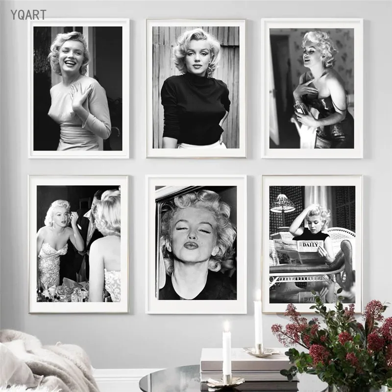 Black and White Marilyn Monroe Canvas Pictures Movie Star Poster and Print Wall Art Canvas Paintings for Home Living Room Decor
Black and White Marilyn Monroe Canvas Pictures Movie Star Poster and Print Wall Art Canvas Paintings for Home Living Room Decor