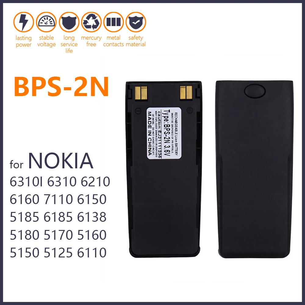 100% Original BPS-2N For Nokia 6185 6138 6110 6310I 6310 6210 5180 5170 5160 5150 5125 6160 7110 6150 5185 5165 5110 Batteries
100% Original BPS-2N For Nokia 6185 6138 6110 6310I 6310 6210 5180 5170 5160 5150 5125 6160 7110 6150 5185 5165 5110 Batteries