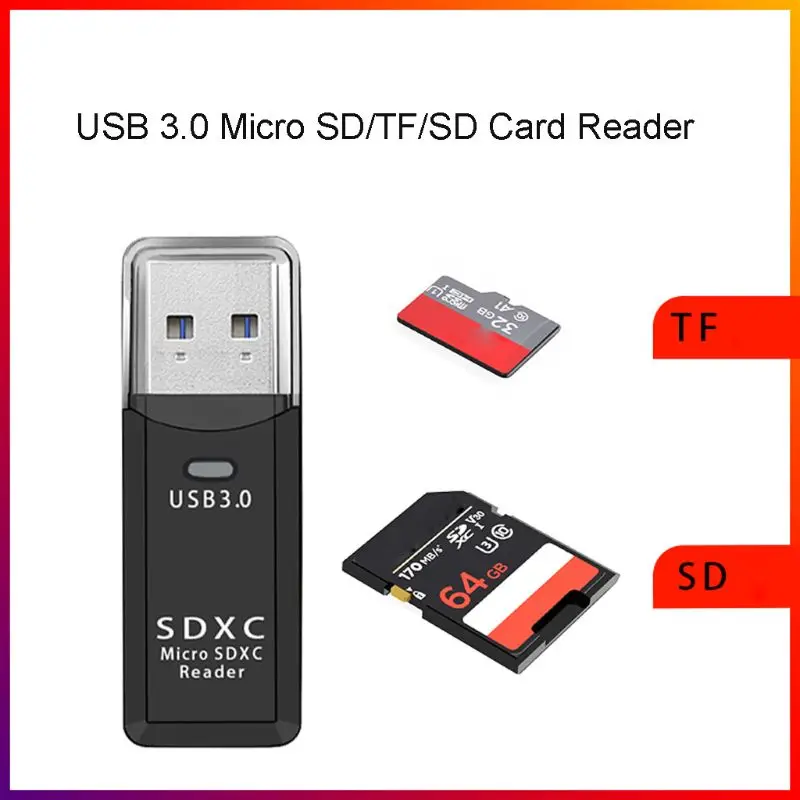 Высокоскоростной адаптер 2 в 1 USB 3 0 кардридер Micro SD TF для ПК ноутбука | Компьютеры и