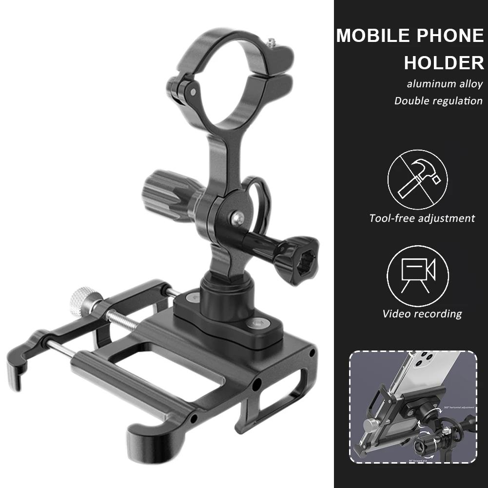 Bicycle Mobile Phone Holder Aluminum Alloy Adjustable Handlebars Suitable for a Variety of Models Non-slip 4.0-6.5 Inches
Bicycle Mobile Phone Holder Aluminum Alloy Adjustable Handlebars Suitable for a Variety of Models Non-slip 4.0-6.5 Inches