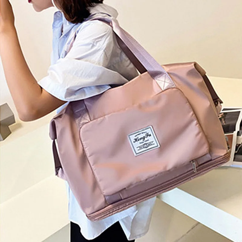 Large Capacity Folding Travel Bag Foldable Large Capacity Women Gym Bags Shoulder Bag Women Training Travel Handle Handbag 
Large Capacity Folding Travel Bag Foldable Large Capacity Women Gym Bags Shoulder Bag Women Training Travel Handle Handbag