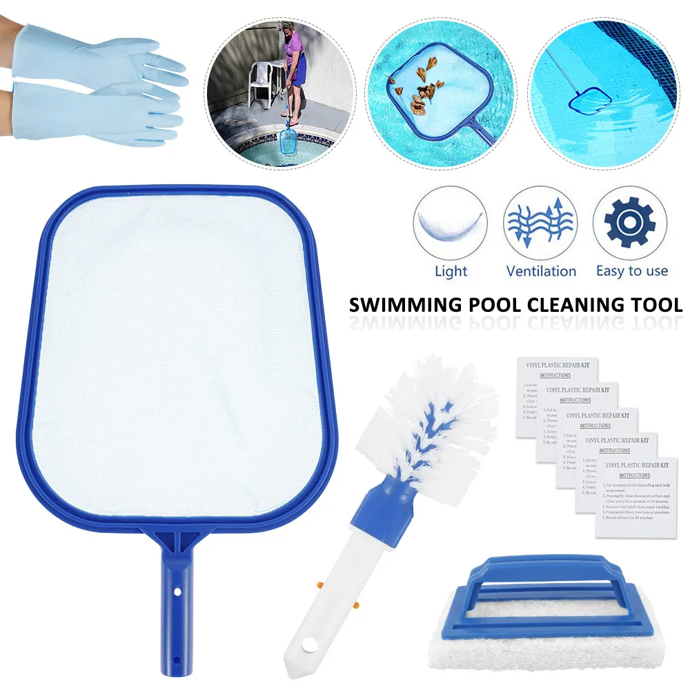 Swimming Pool Cleaning Kit Skimmer Net Sponge Cleaning Brush Scrubber Brush Gloves for Garden Pond Fish Tank Maintenance Supplie
Swimming Pool Cleaning Kit Skimmer Net Sponge Cleaning Brush Scrubber Brush Gloves for Garden Pond Fish Tank Maintenance Supplie