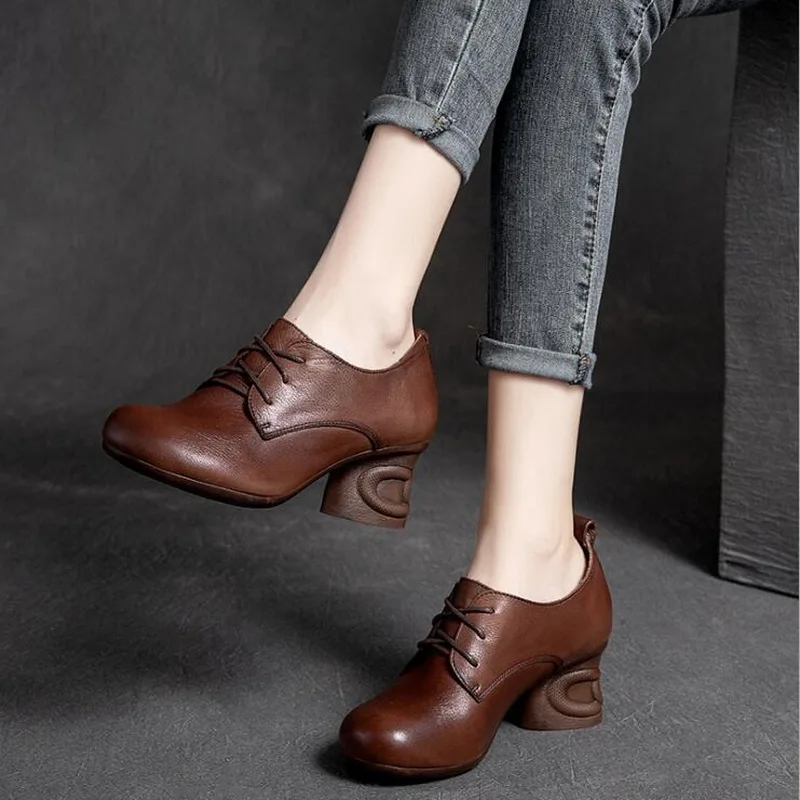 RUSHIMAN Genuine Leather Women's Singles Shoes 2021 Autumn New Thick Heel Retro Round Head Deep Mouth Dress Shoes Black Size 35-
RUSHIMAN Genuine Leather Women's Singles Shoes 2021 Autumn New Thick Heel Retro Round Head Deep Mouth Dress Shoes Black Size 35-